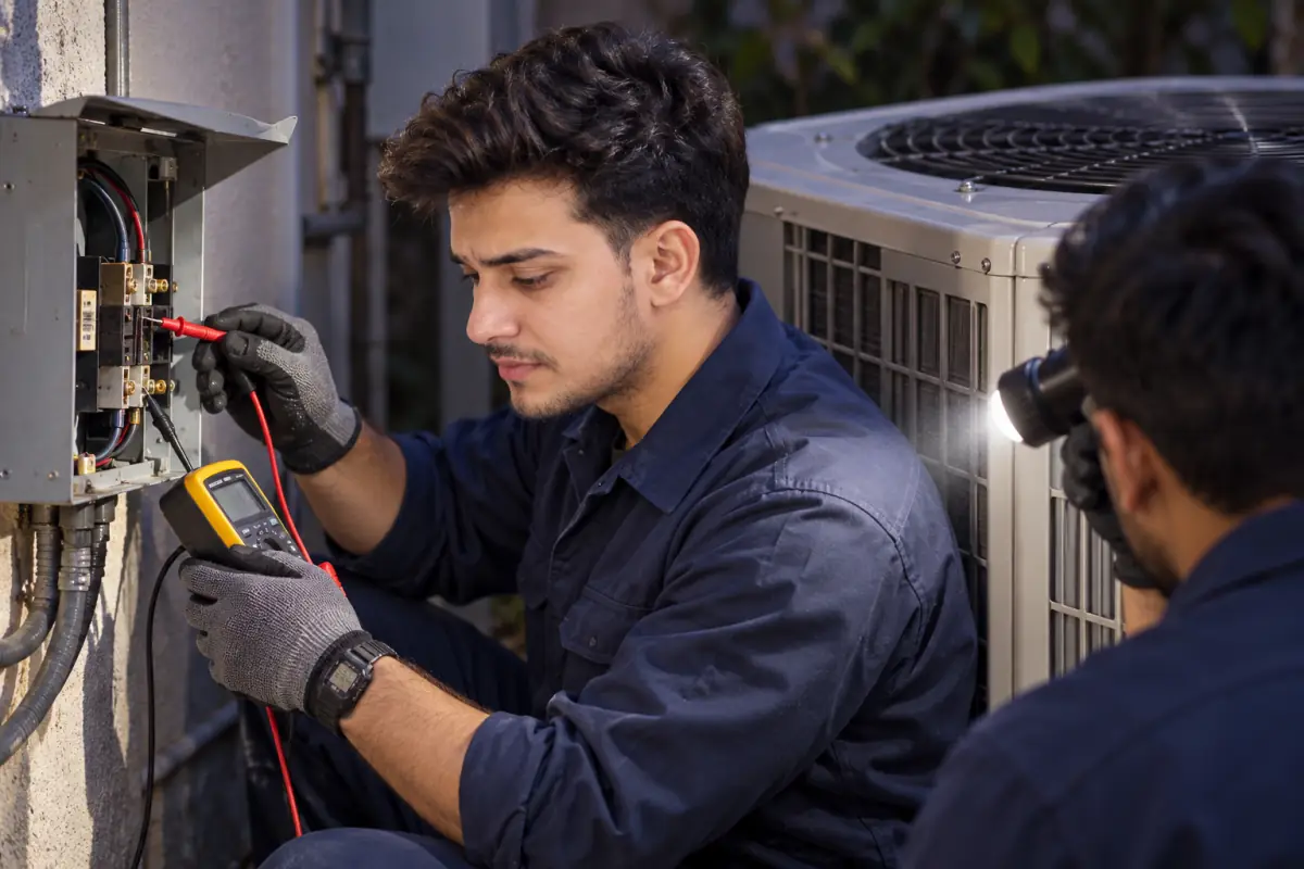 Technicians providing AC Electrical Repair