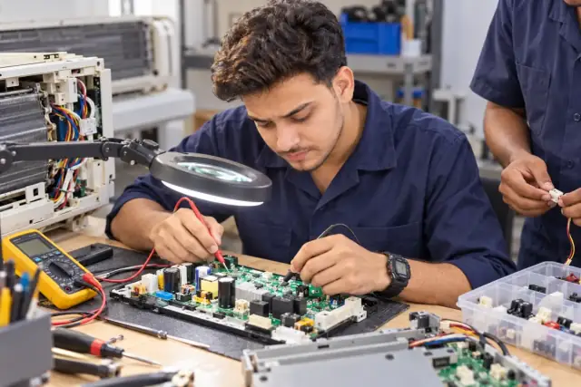 Technicians providing AC PCB Repair